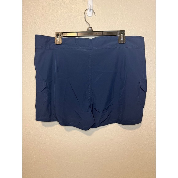 Kanu Surf Women's Swim Board Shorts Size 14 Blue Cargo Pockets Drawstring - Picture 2 of 3